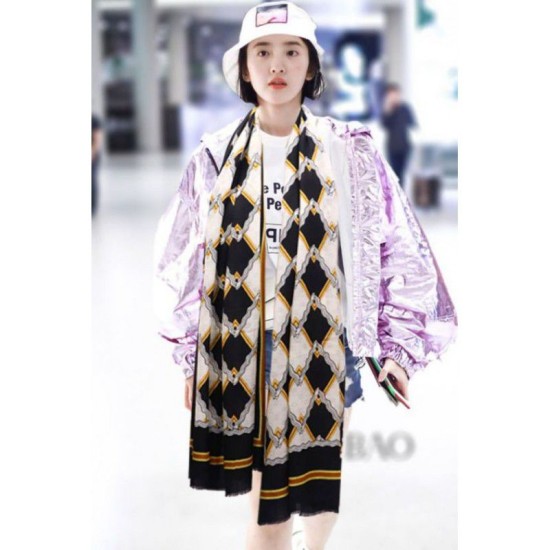 Replica Gucci Classic GG wool Jacquard Scarf 100 x 200 Black