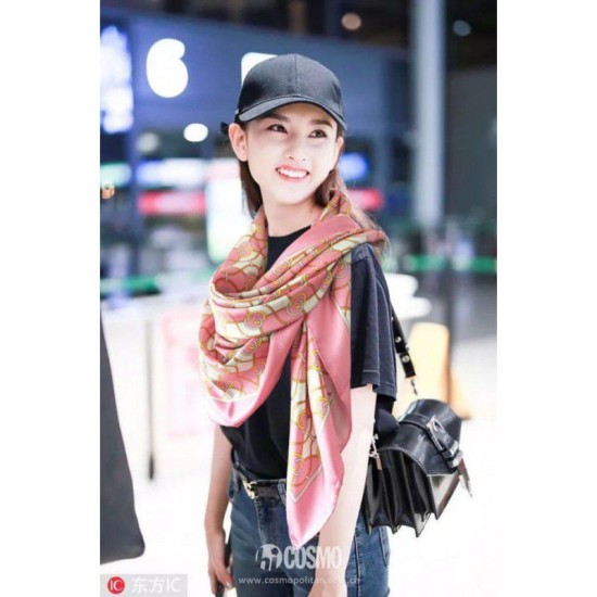Replica Gucci GG Silk Scarf 140 x 140 Rose