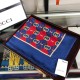 Replica Gucci GG Silk Scarf 140 x 140 Blue