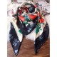 Replica Gucci GG Silk Scarf 140 x 140 Black