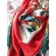 Fake Gucci GG Silk Scarf 140 x 140 Red Replica