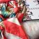Fake Gucci GG Silk Scarf 140 x 140 Red Replica
