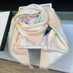 Fake Gucci GG Jacquard Wool Shawl 130 x 130 Pink Replica