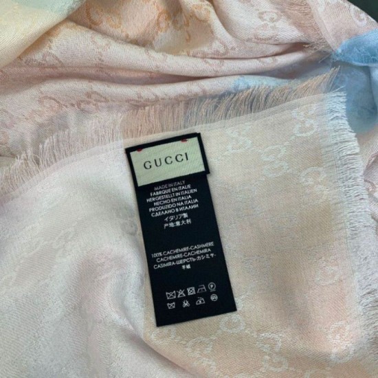 Fake Gucci GG Jacquard Wool Shawl 130 x 130 Pink Replica