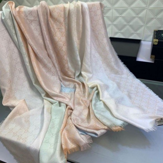Fake Gucci GG Jacquard Wool Shawl 130 x 130 Pink Replica