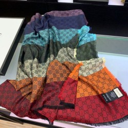 Replica Gucci GG Jacquard Wool Shawl 130 x 130 Red