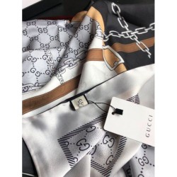 Fake Gucci Long Silk scarf with Flora Print 70 x 180cm Replica