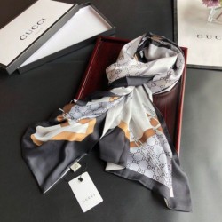 Fake Gucci Long Silk scarf with Flora Print 70 x 180cm Replica