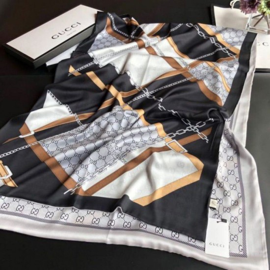 Fake Gucci Long Silk scarf with Flora Print 70 x 180cm Replica