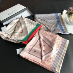 Replica Gucci Long Silk scarf with Bee Print 70 x 180cm Apricot