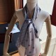 Replica Gucci Long Silk scarf with Bee Print 70 x 180cm Gray