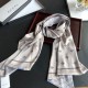 Replica Gucci Long Silk scarf with Bee Print 70 x 180cm Gray
