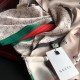 Fake Gucci Long Silk scarf with Bee Print 70 x 180cm Red Replica