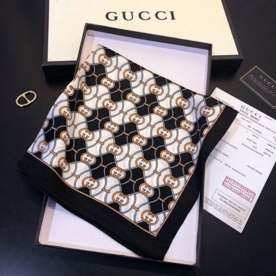 Fake Gucci Classic Schawl 50 x 50 Black Replica