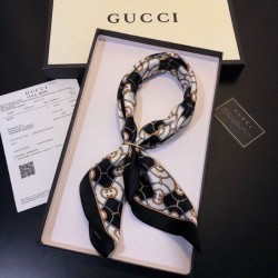 Fake Gucci Classic Schawl 50 x 50 Black Replica