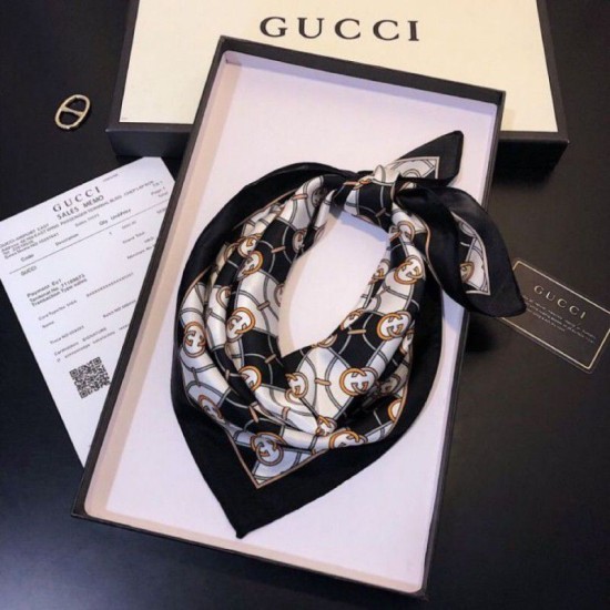Fake Gucci Classic Schawl 50 x 50 Black Replica