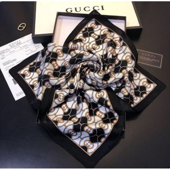 Fake Gucci Classic Schawl 50 x 50 Black Replica