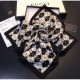 Fake Gucci Classic Schawl 50 x 50 Black Replica