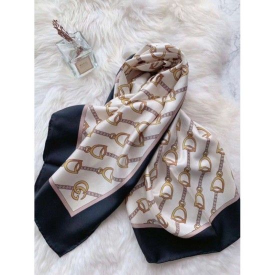 Replica Gucci Scarf With Stirrups Print 90 x 90 Red