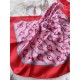 Fake Gucci Scarf With Stirrups Print 90 x 90 Black Replica