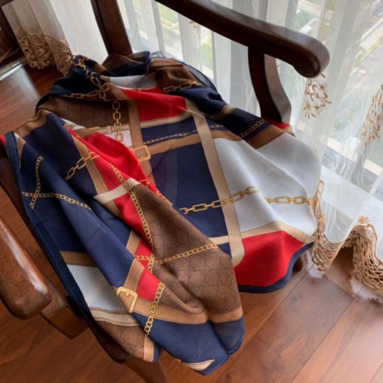 Replica Gucci Soft Silk Scarf 110 x 190cm Red