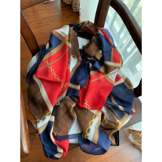 Replica Gucci Soft Silk Scarf 110 x 190cm Red