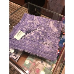 Fake Hermes Peuple de Vent Bandana Scarf 140 Purple Replica