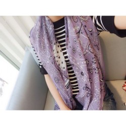Fake Hermes Peuple de Vent Bandana Scarf 140 Purple Replica