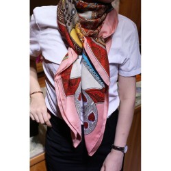 Replica Hermes Silk cashmere 140 x 140cm Pink