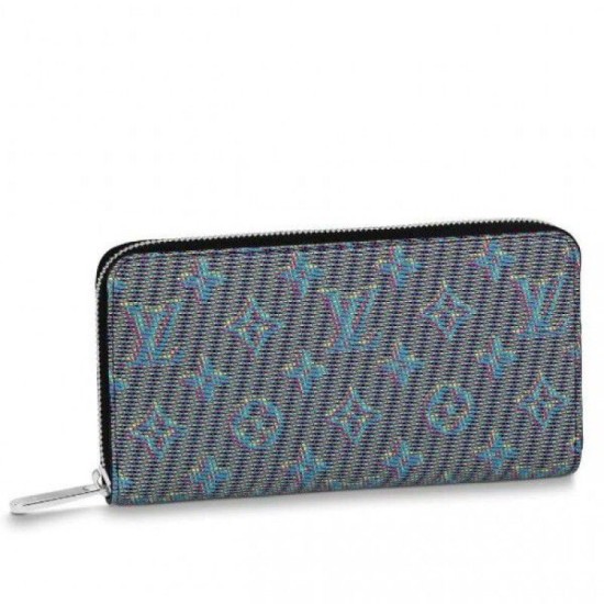 Fake Louis Vuitton Zippy Wallet Monogram LV Pop Blue M68662 Replica
