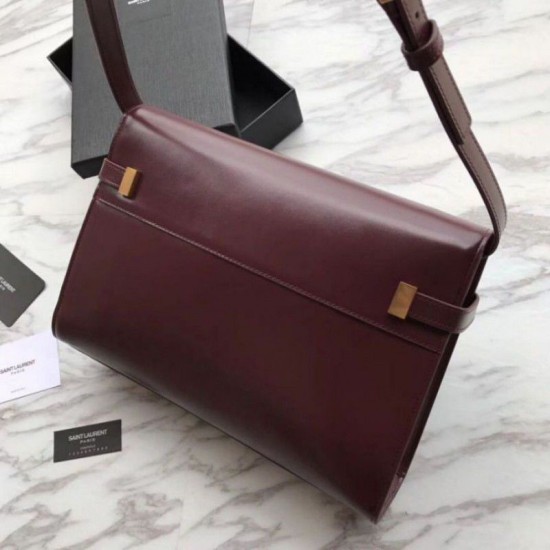 Replica YSL Saint Laurent Manhattan Baguette Top Handle Bag Brown
