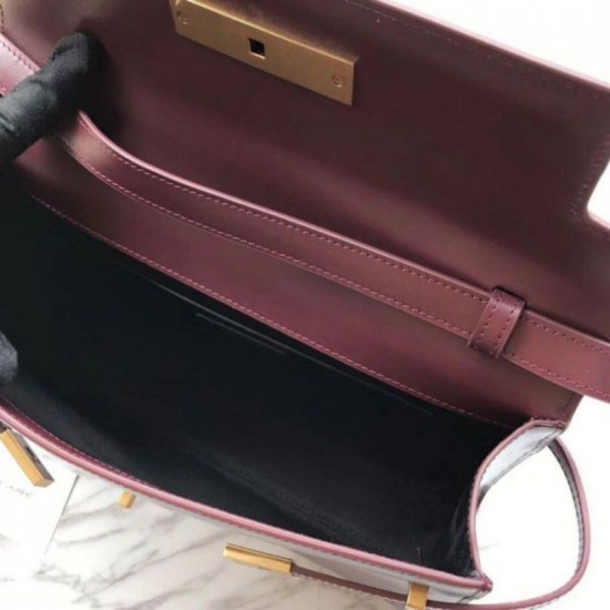 Replica YSL Saint Laurent Manhattan Baguette Top Handle Bag Brown