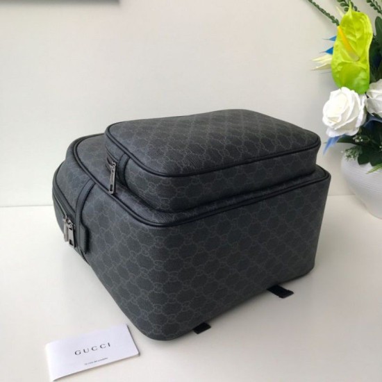 Replica Gucci Backpack GG Monogram Supreme Canvas Travel Carry 322069 Black