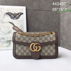 Replica Gucci Ophidia GG Marmont Matelasse Mini Bag 443497 Coffee