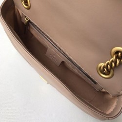Fake Gucci GG Marmont Matelasse Mini Bag 443497 Light Coffee Replica