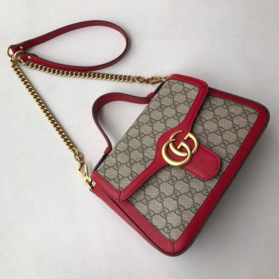 Replica Gucci Ophidia GG Marmont Small Top Handle Bag 498110 Red Replica Gucci Ophidia GG Marmont Small Top Handle Bag 498110 Red