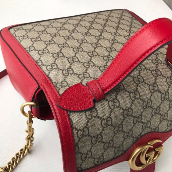 Replica Gucci Ophidia GG Marmont Small Top Handle Bag 498110 Red Replica Gucci Ophidia GG Marmont Small Top Handle Bag 498110 Red