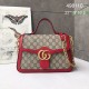 Replica Gucci Ophidia GG Marmont Small Top Handle Bag 498110 Red Replica Gucci Ophidia GG Marmont Small Top Handle Bag 498110 Red