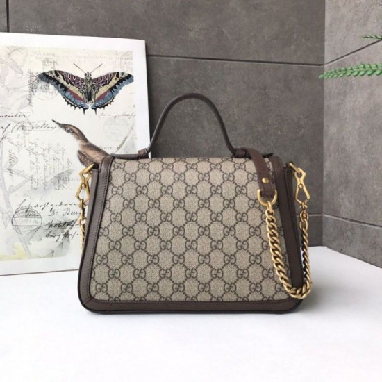 Replica Gucci Ophidia GG Marmont Small Top Handle Bag 498110 Coffee Replica Gucci Ophidia GG Marmont Small Top Handle Bag 498110 Coffee