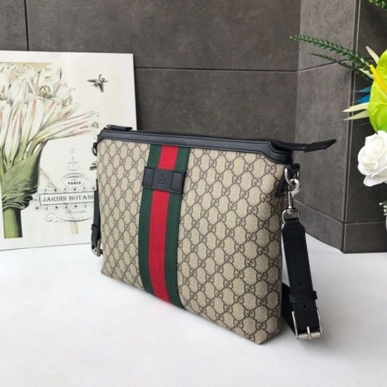 Replica Gucci GG Supreme Medium Messenger Bag 523335 Replica Gucci GG Supreme Medium Messenger Bag 523335
