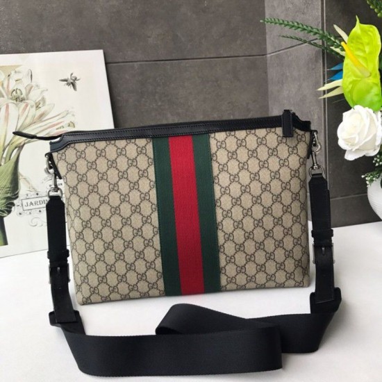 Replica Gucci GG Supreme Medium Messenger Bag 523335 Replica Gucci GG Supreme Medium Messenger Bag 523335
