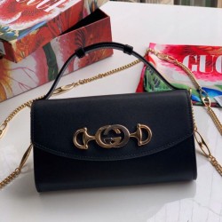 Replica Gucci Zumi Smooth Leather Mini Bag 564718 Black