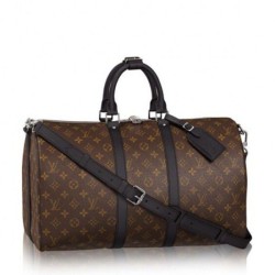 Replica Louis Vuitton Keepall Bandouliere 45 Monogram Macassar M56711