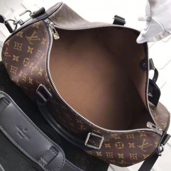 Replica Louis Vuitton Keepall Bandouliere 45 Monogram Macassar M56711