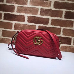Replica Gucci GG Marmont Matelasse Shoulder Bag 447632 Red