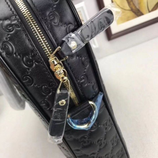 Replica Gucci Black ssima Briefcase Document Tote Bag 201480