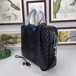 Replica Gucci Black ssima Briefcase Document Tote Bag 201480