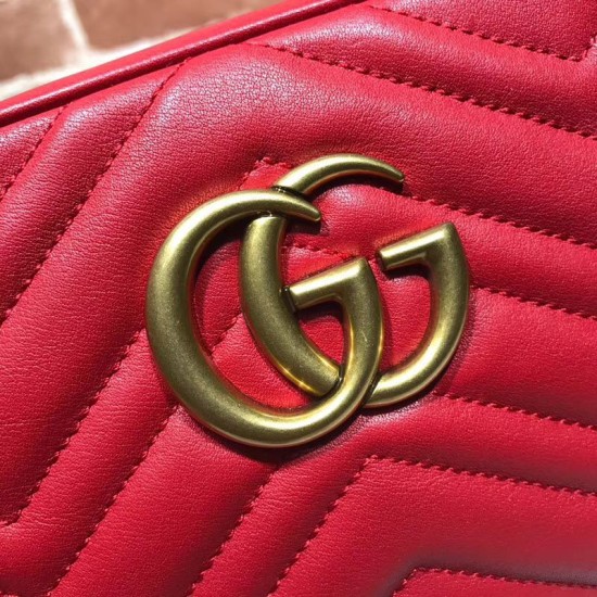 Replica Gucci GG Marmont Matelasse Shoulder Bag 447632 Red Replica Gucci GG Marmont Matelasse Shoulder Bag 447632 Red