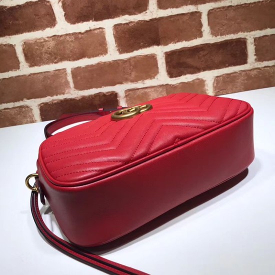 Replica Gucci GG Marmont Matelasse Shoulder Bag 447632 Red Replica Gucci GG Marmont Matelasse Shoulder Bag 447632 Red