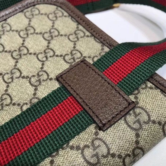 Replica Gucci GG Supreme Belt Bag 493930 Brown